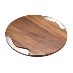 Buy 👍 Nambé Cheese Block With Knife & Spreader Acacia 😀