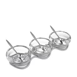 Top 10 🔥 Nambé Braid Triple Condiment Set With Spoons Silver ⭐