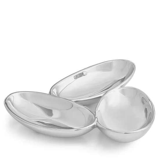 Flash Sale 🧨 Nambé Tipsy Condiment Server Silver 🔥 3 Flash Sale 🧨 Nambé Tipsy Condiment Server Silver 🔥