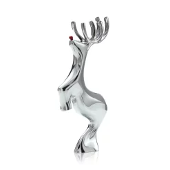 Cheap 🥰 Nambé Red Nosed Reindeer Figurine Silver 🤩
