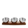 Buy 🌟 Nambé Luna Triple Condiment Bowl - 100% Exclusive Brown 🔔