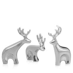 Best Pirce ✔️ Nambé 3 Piece Miniature Blitzen Reindeer Set Silver ⌛