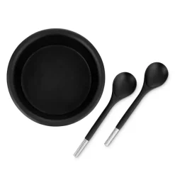 Cheap 👍 Nambé Braid Noir 3 Piece Round Salad Set - 100% Exclusive Black 🥰 -Advanced tableware Shop unnamed file 219