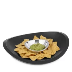 Budget 👏 Nambé Braid Noir Chip & Dip Bowl - 100% Exclusive Black 😉 -Advanced tableware Shop unnamed file 224