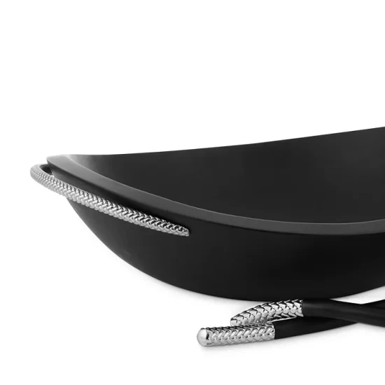 Brand new 😍 Nambé Braid Noir 3 Piece Salad Set - 100% Exclusive Black 😍 4 Brand new 😍 Nambé Braid Noir 3 Piece Salad Set - 100% Exclusive Black 😍 - Image 2