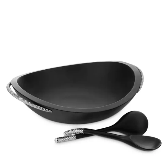 Brand new 😍 Nambé Braid Noir 3 Piece Salad Set - 100% Exclusive Black 😍 7 Brand new 😍 Nambé Braid Noir 3 Piece Salad Set - 100% Exclusive Black 😍 - Image 5