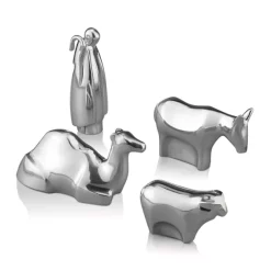 Top 10 🛒 Nambé 4 Piece Shepherd & Animals Set Silver 😀