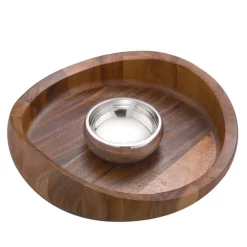 Buy 😉 Nambé Butterfly Chip & Dip Wood/silver 👏