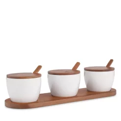 Flash Sale 👍 Nambé Duets Triple Condiment Server White ✨ -Advanced tableware Shop unnamed file 319