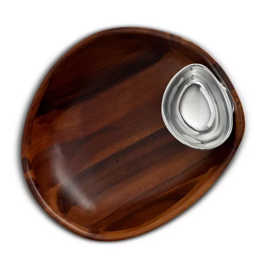 Hot Sale 🌟 Nambé Portables Chip And Dip Brown 🤩 5 Hot Sale 🌟 Nambé Portables Chip And Dip Brown 🤩 - Image 3