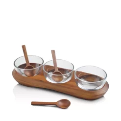 Buy 🛒 Nambé Cooper Condiment Server Brown 🔔