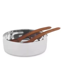 Buy 😍 Nambé Oblong Nest Salad Bowl & Servers Silver 🎁 -Advanced tableware Shop unnamed file 569