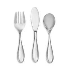 Coupon 🥰 Nambé 3 Piece Kibo Toddler Flatware Set Silver 🥰