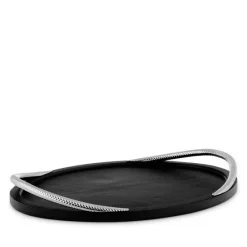 Outlet 😀 Nambé Braid Noir Serving Tray - 100% Exclusive Black 🎁