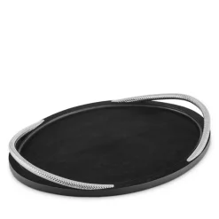 Outlet 😀 Nambé Braid Noir Serving Tray - 100% Exclusive Black 🎁 -Advanced tableware Shop unnamed file 93